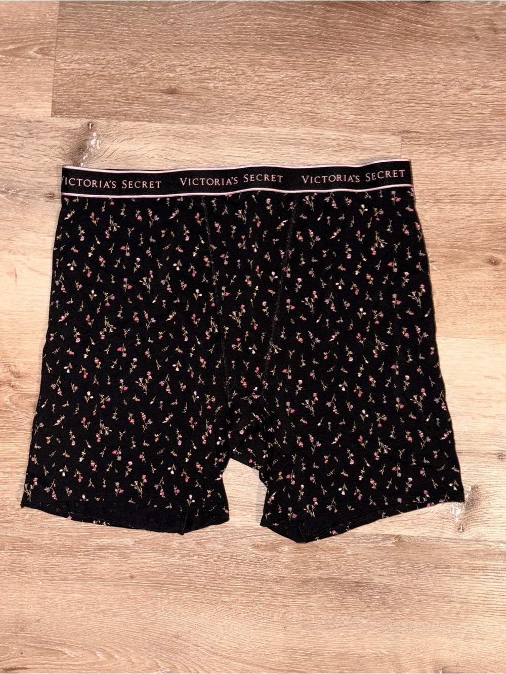 Victoria's Secret Black Boybrief with Pink Waistband